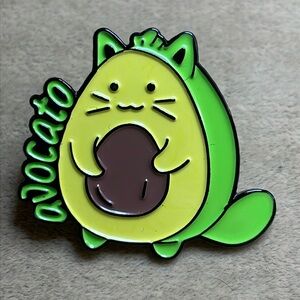Avocado Cat Avocato Lapel Pin